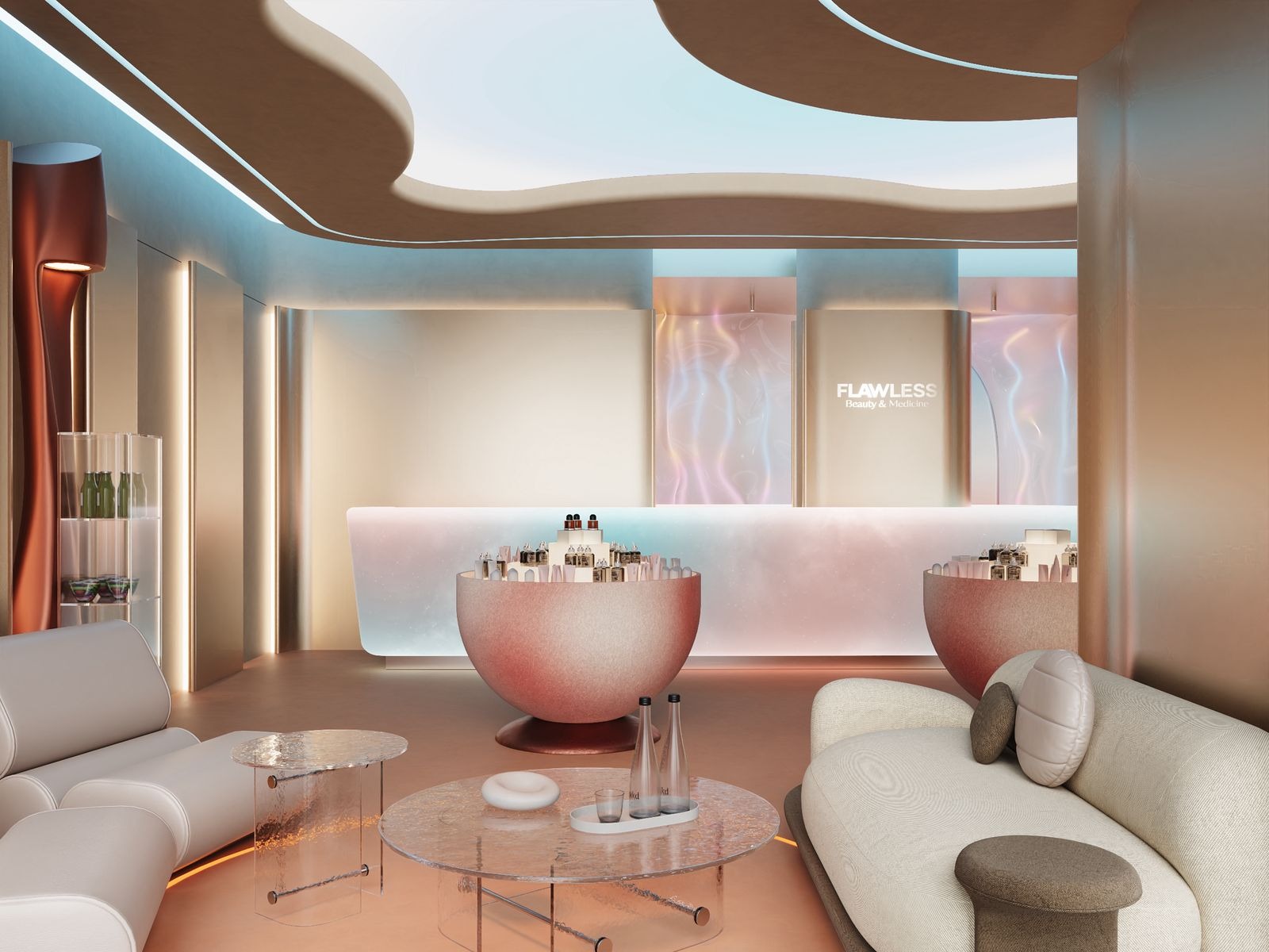 Flawless lobby and lounge render